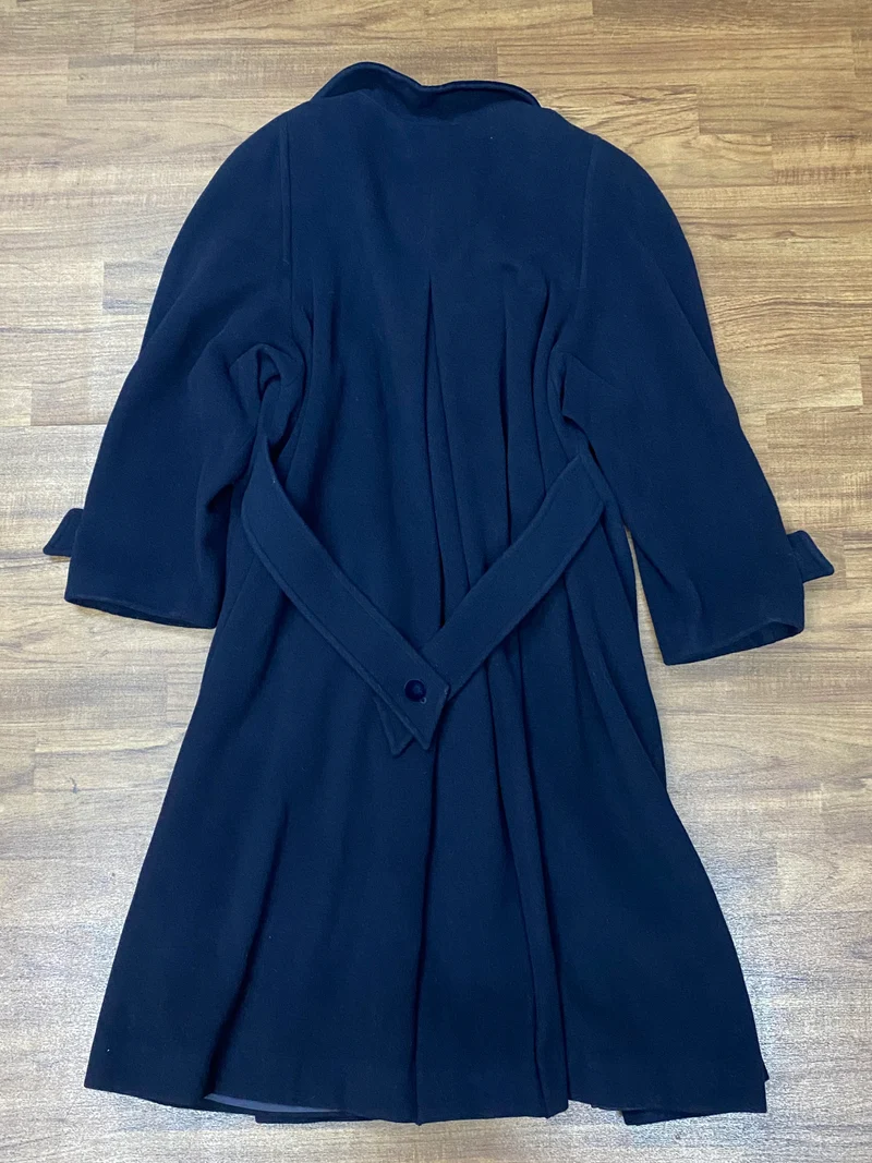 Wollmantel Damen Vintage Gr.42 dunkelblau