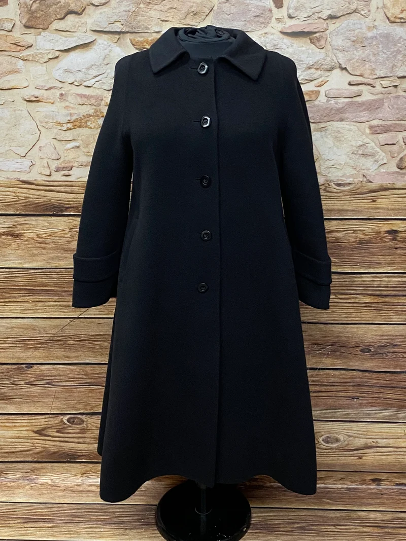 Vintage - Wollmantel - schwarz Gr.46