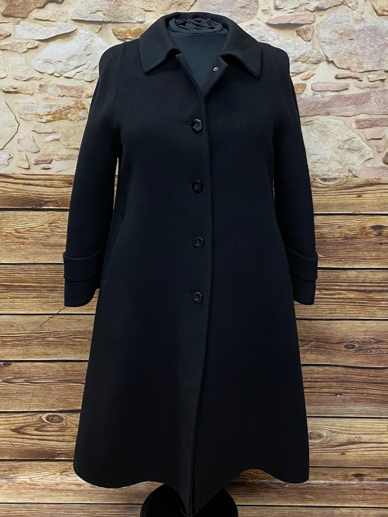 Vintage - Wollmantel - schwarz Gr.46