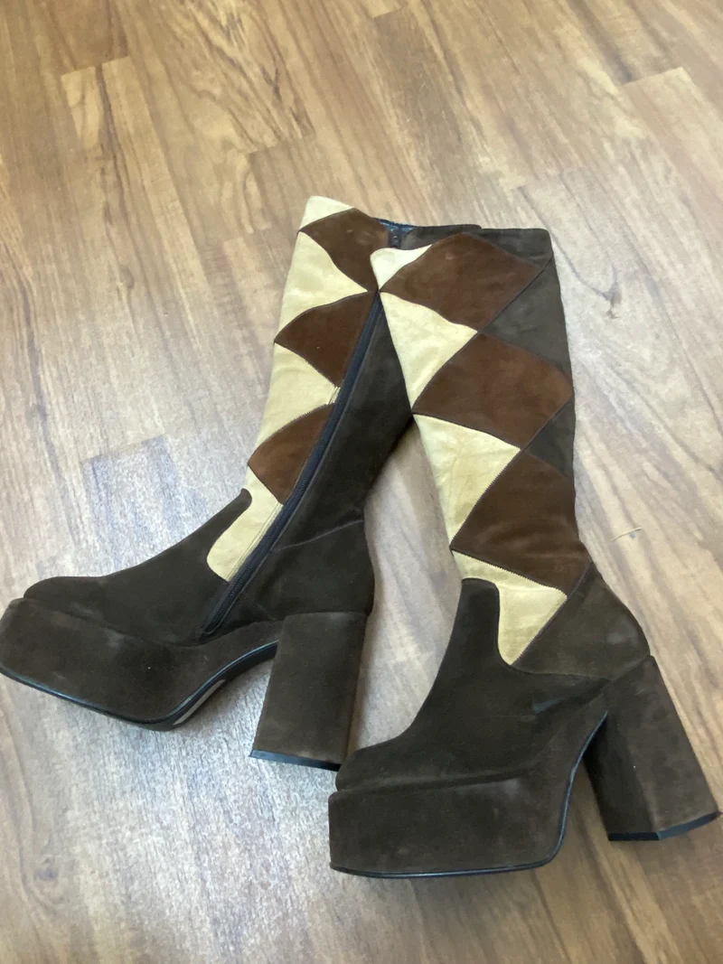 70er Jahre Plateaustiefel, Vintage, Unikat, Gr.35