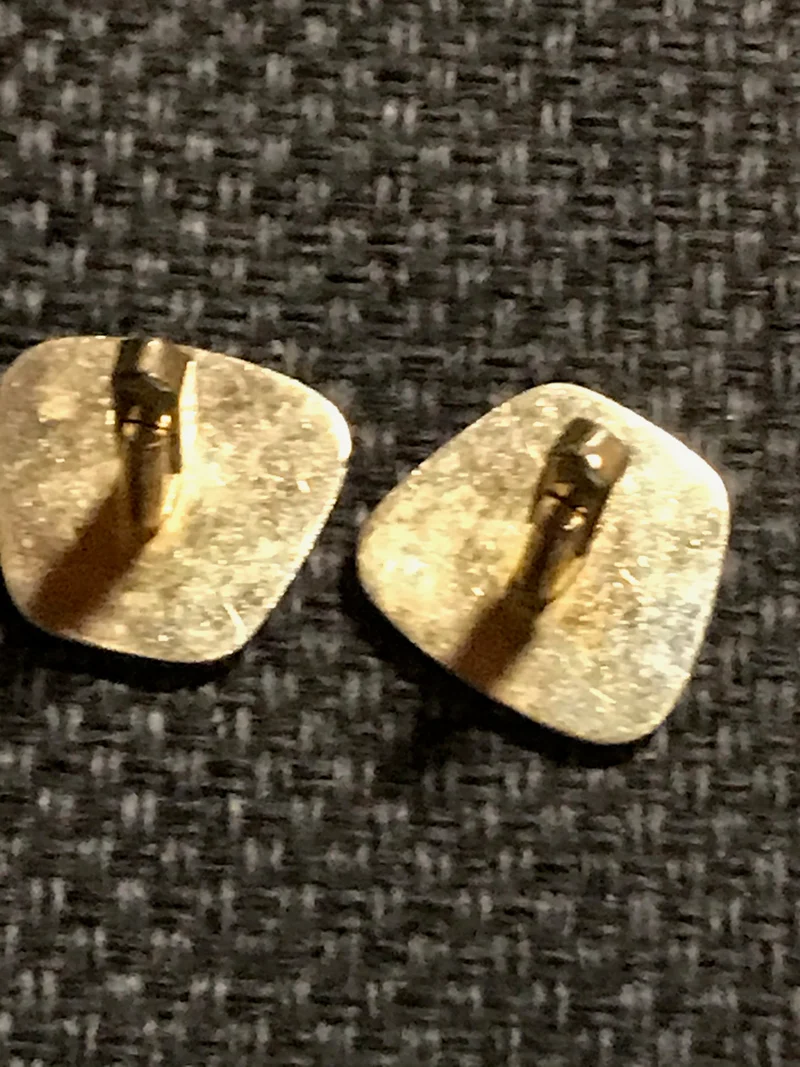 Vintage Manschettenknöpfe Gold mit Perlmutt – elegante Herren Accessoires im Retro Stil