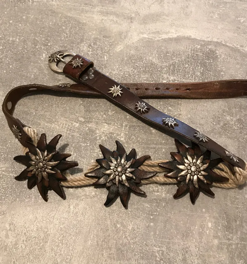 Brauner Trachtengürtel Damen Landhausstil