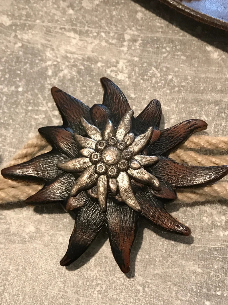 Brauner Trachtengürtel Damen Landhausstil