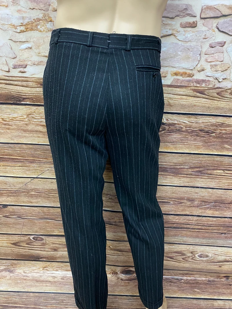 Vintage 80er/90er Herren Hose Gr.48 – Nadelstreifen Hochbund Retro