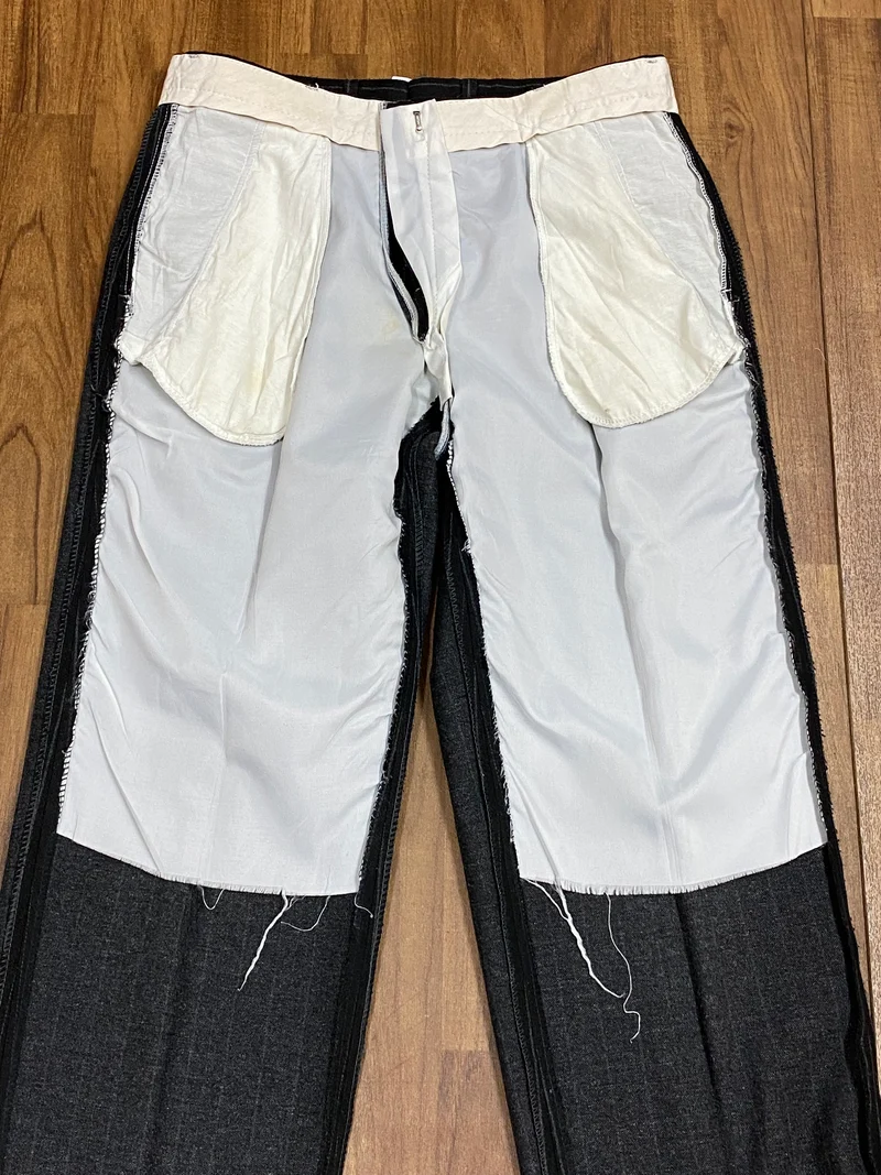 Vintage 80er/90er Herren Hose Gr.48 – Nadelstreifen Hochbund Retro