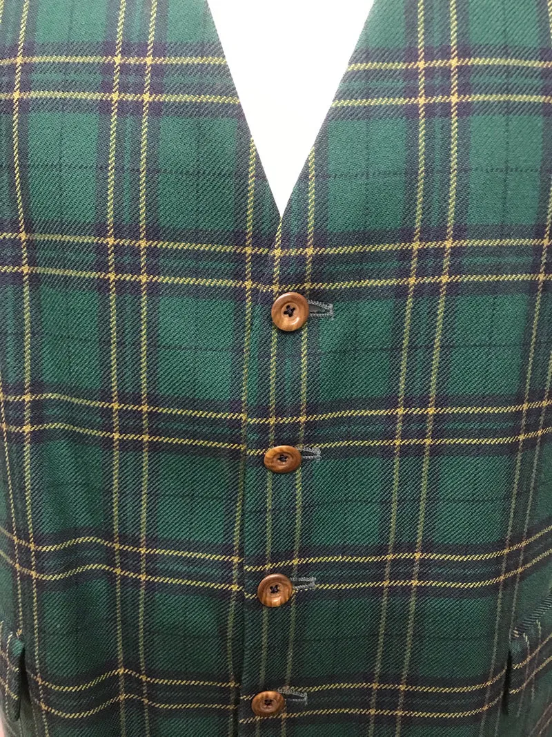 Vintage Weste Karo Grün Gr. 54