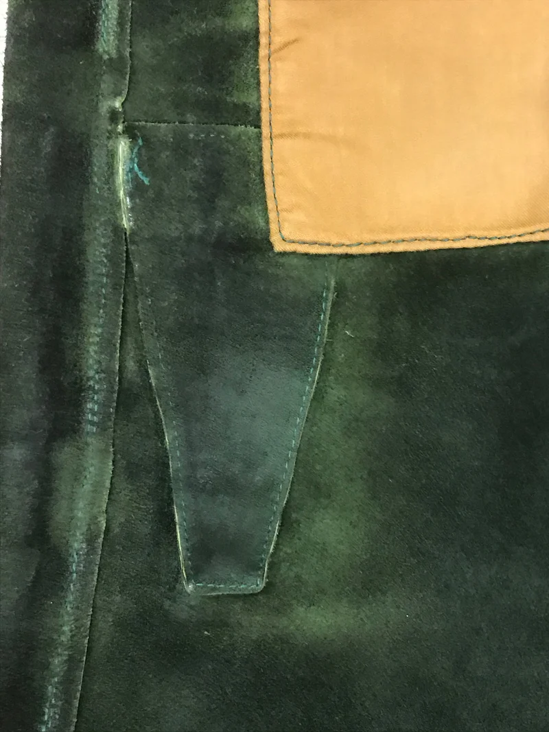 Trachtenlederhose - Kniebund – Herren | Bundweite 46 cm | Mit Messertasche | Vintage Made in Germany