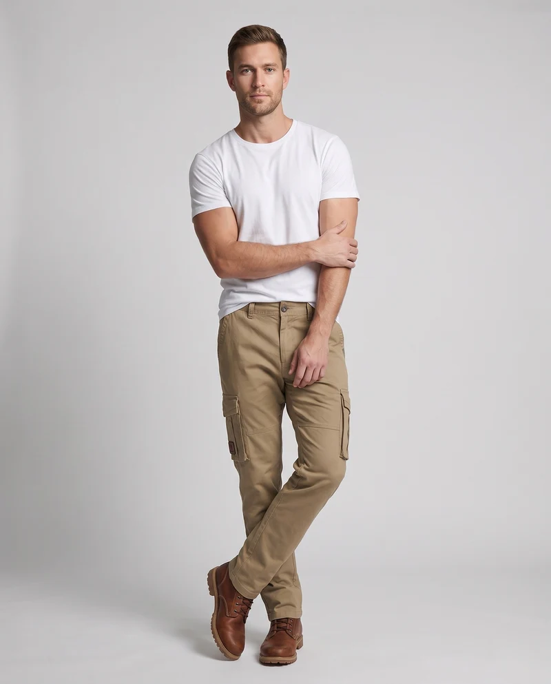 Herren Cargohose mit Multifunktions-Taschen, verstärkten Nähten und geradem Schnitt Nord Taschen