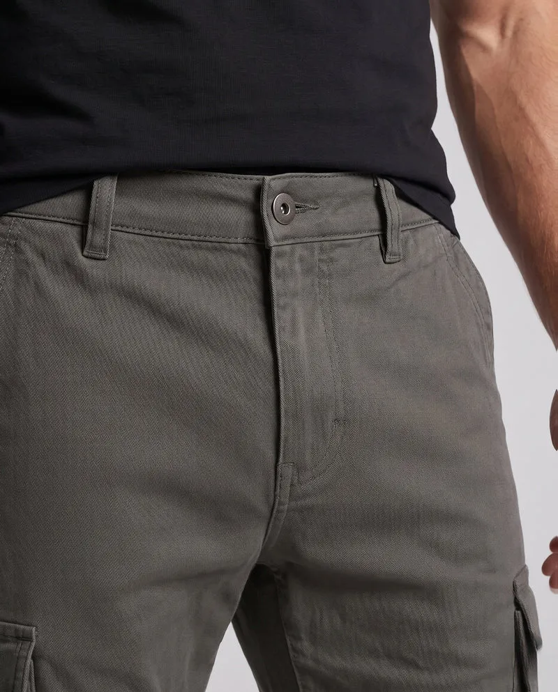 Herren Cargohose Slim-Fit Baumwoll-Canvas mit verstärkten Knien und Multifunktionstaschen Nord Taschen