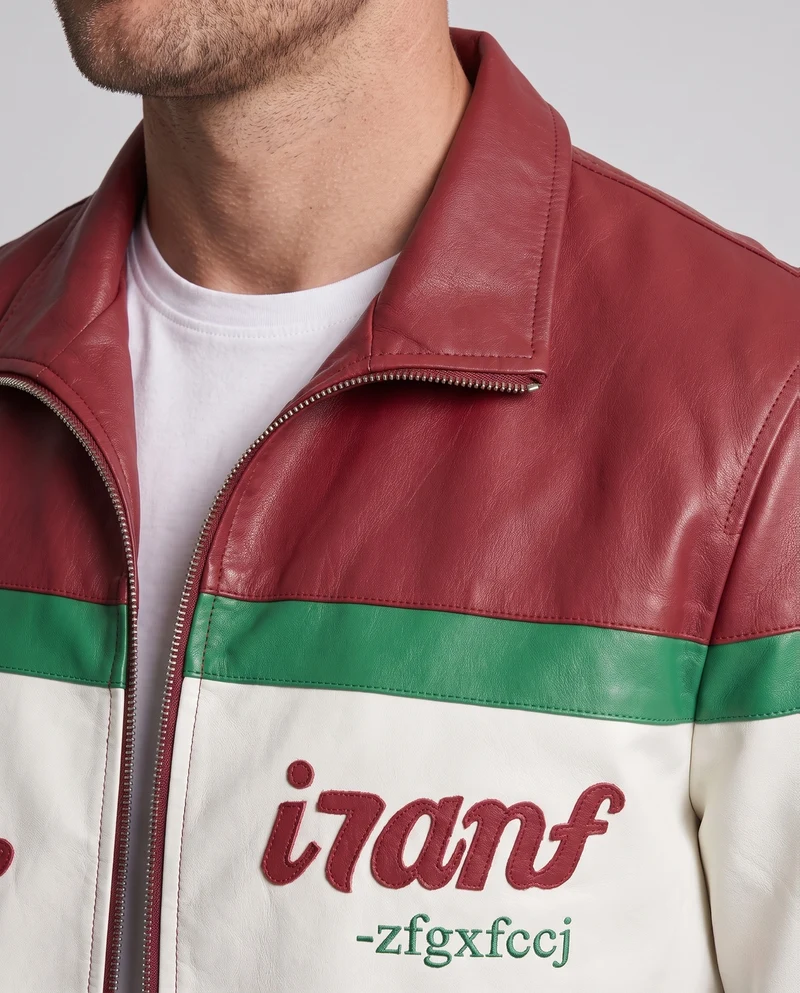 Herren College-Bomberjacke im Retro-Blockdesign mit Stehkragen und Reißverschluss Nord Taschen