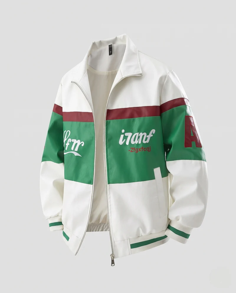 Herren College-Bomberjacke im Retro-Blockdesign mit Stehkragen und Reißverschluss Nord Taschen
