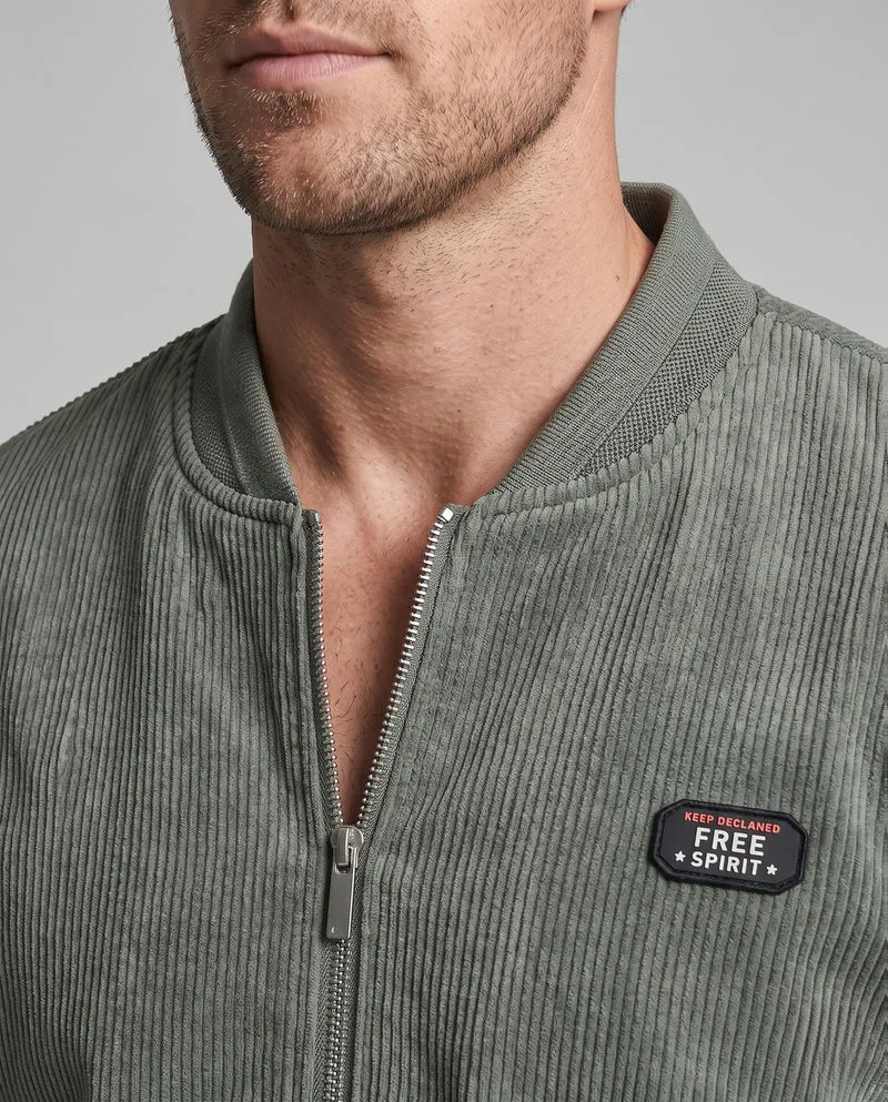 Herren Cord-Blouson mit gesteppter Thermo-Innenfütterung und Rippbündchen Nord Taschen