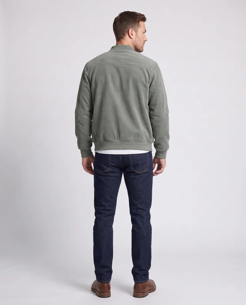 Herren Cord-Blouson mit gesteppter Thermo-Innenfütterung und Rippbündchen Nord Taschen