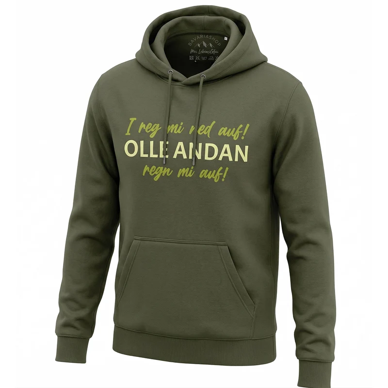 Hoodie "I reg mi ned auf..."