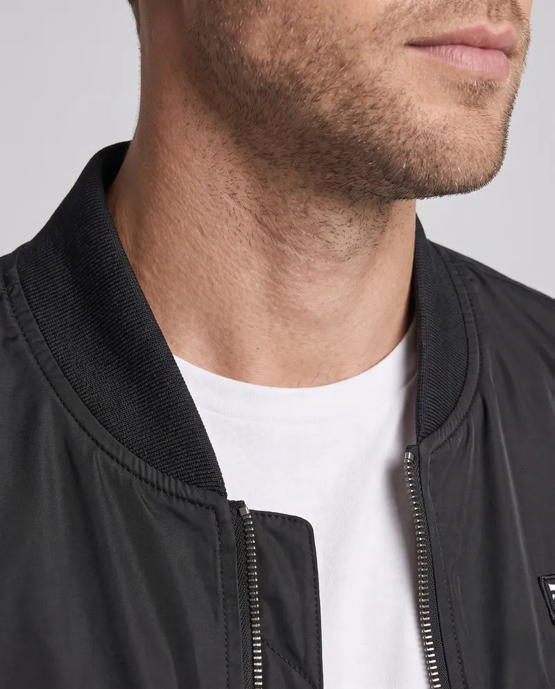 Herren Leichte Flieger-Bomberjacke mit Patch-Details, Ärmeltasche und wasserabweisender Nylonoberfläche Nord Taschen