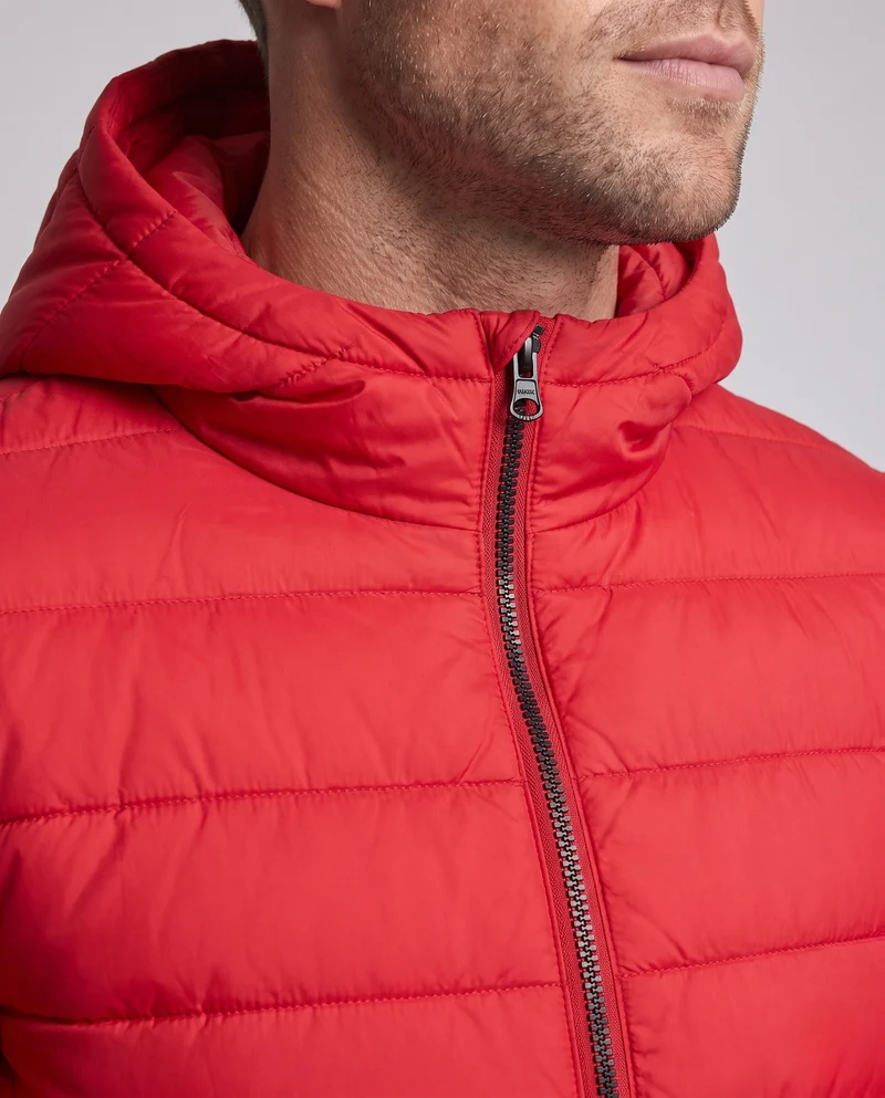Herren Leichte gesteppte Kapuzenjacke mit Thermoisolierung und windabweisender Mikrofaser Nord Taschen