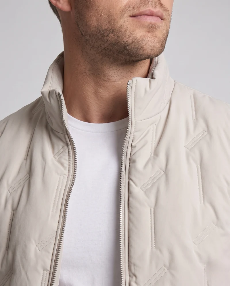 Herren Gefütterte Teddy‑Fleece‑Steppweste mit hohem Kragen und Sherpa‑Innenfutter Nord Taschen