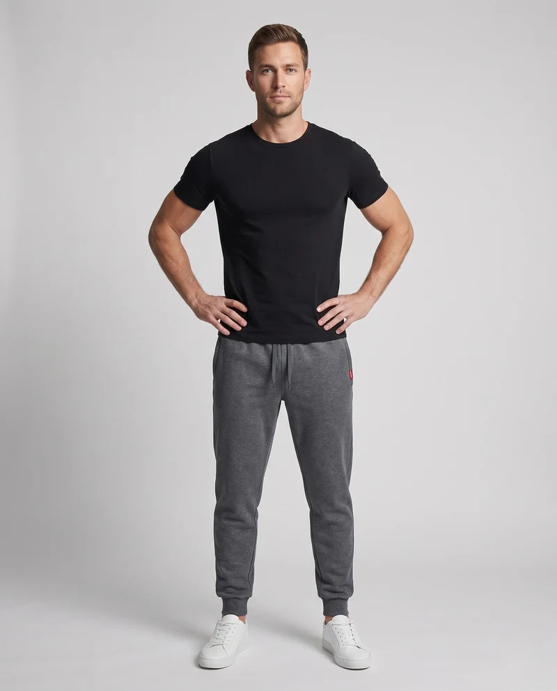 Herren Gefütterte Thermo-Jogginghose mit elastischem Bund und schmal zulaufendem Bein Nord Taschen