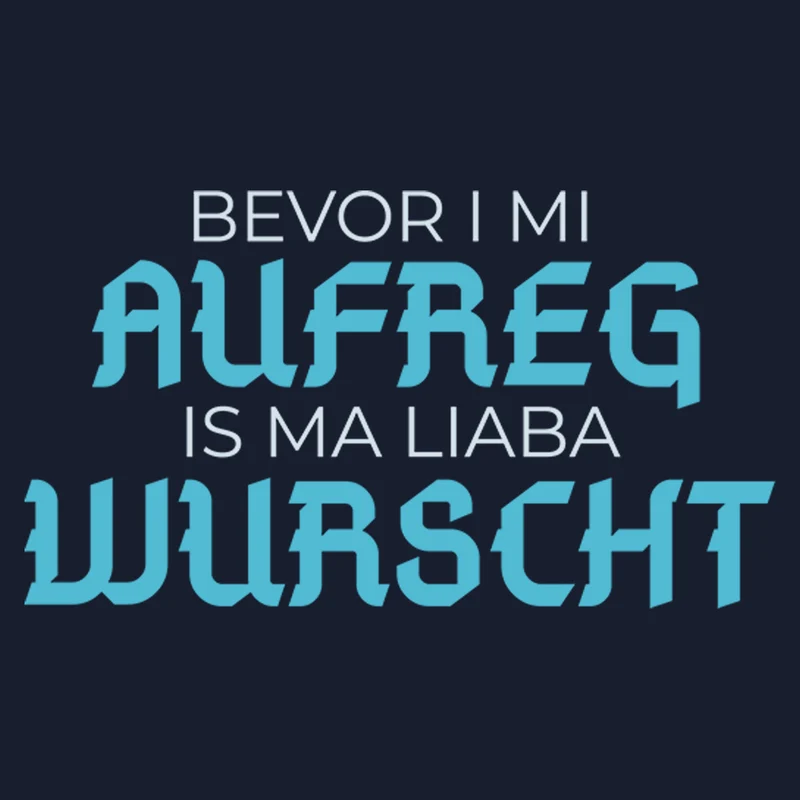 Unisex Hoodie "Bevor i mi aufreg..."