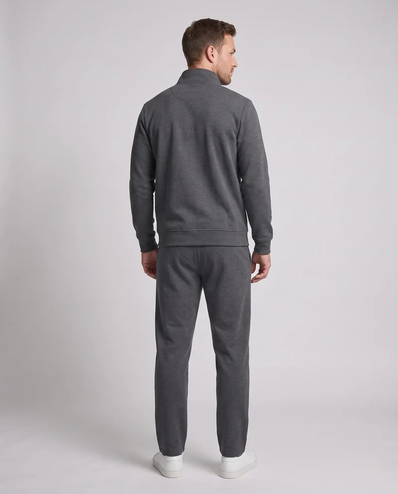 Herren Modernes Freizeit-Jogginganzug-Set aus Performance-Fleece mit Stehkragen und Reißverschlusstaschen Nord Taschen