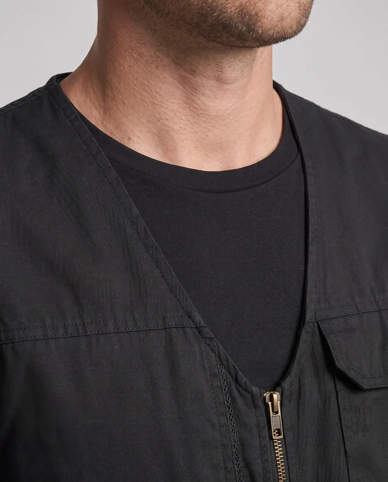 Herren Multifunktionale Cargo-Einsatzweste mit Reißverschluss, Mesh-Innenfutter und D-Ring Nord Taschen