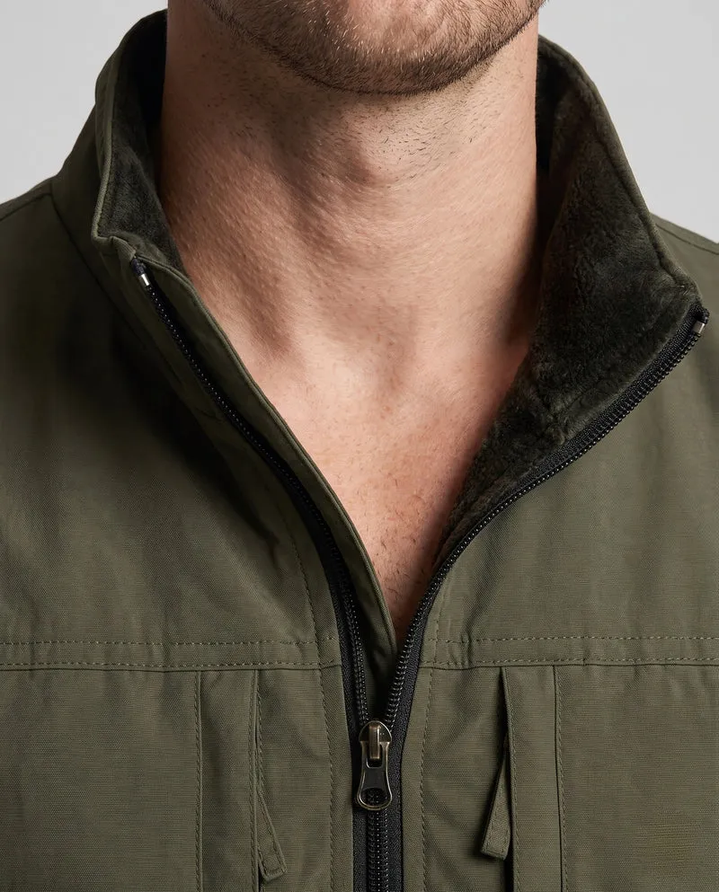 Herren Multifunktionale Outdoor-Weste mit hohem Kragen, Reißverschluss und Mehrfach-Taschen Nord Taschen