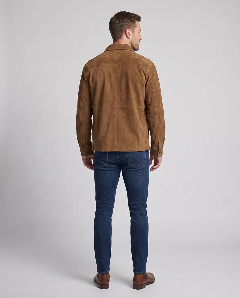 Herren Overshirt‑Jacke aus Cordvelours mit Brusttasche und lockerem Schnitt Nord Taschen