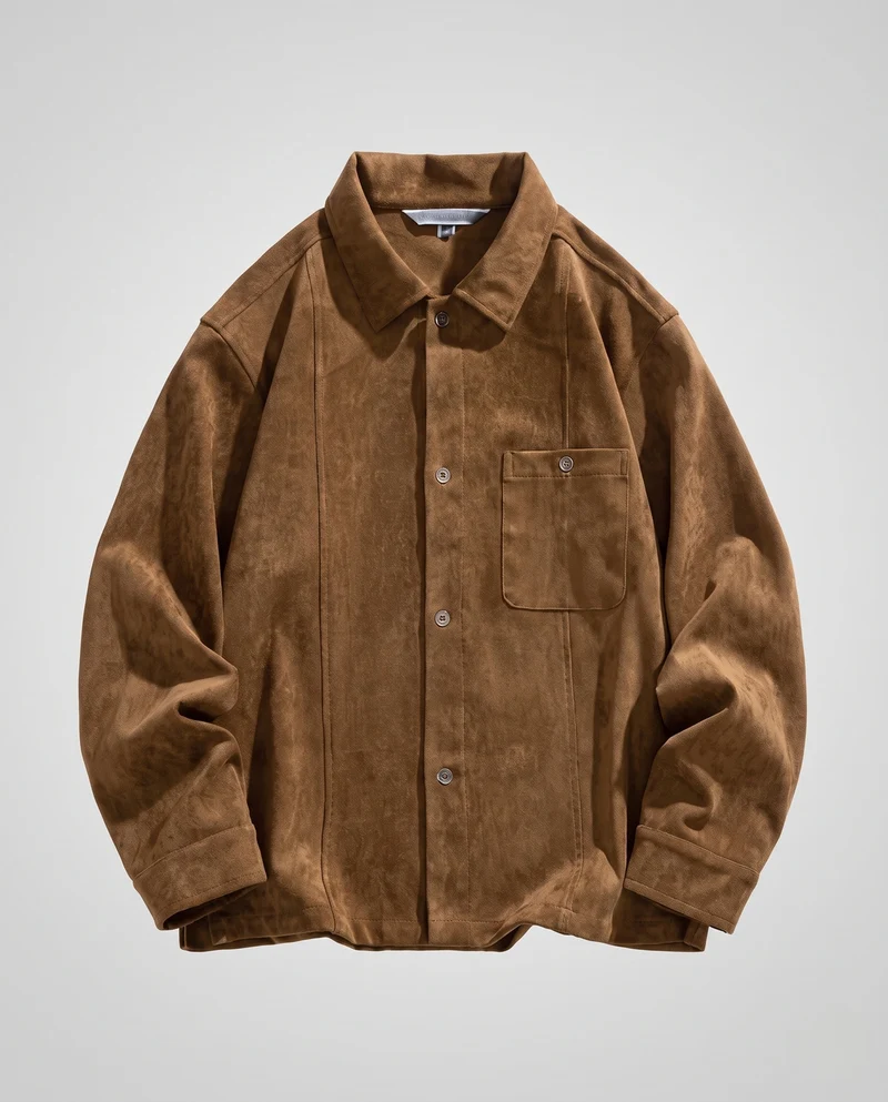Herren Overshirt‑Jacke aus Cordvelours mit Brusttasche und lockerem Schnitt Nord Taschen
