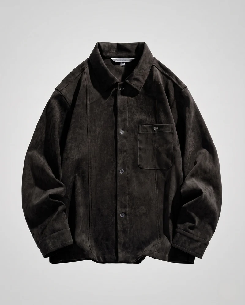 Herren Overshirt‑Jacke aus Cordvelours mit Brusttasche und lockerem Schnitt Nord Taschen