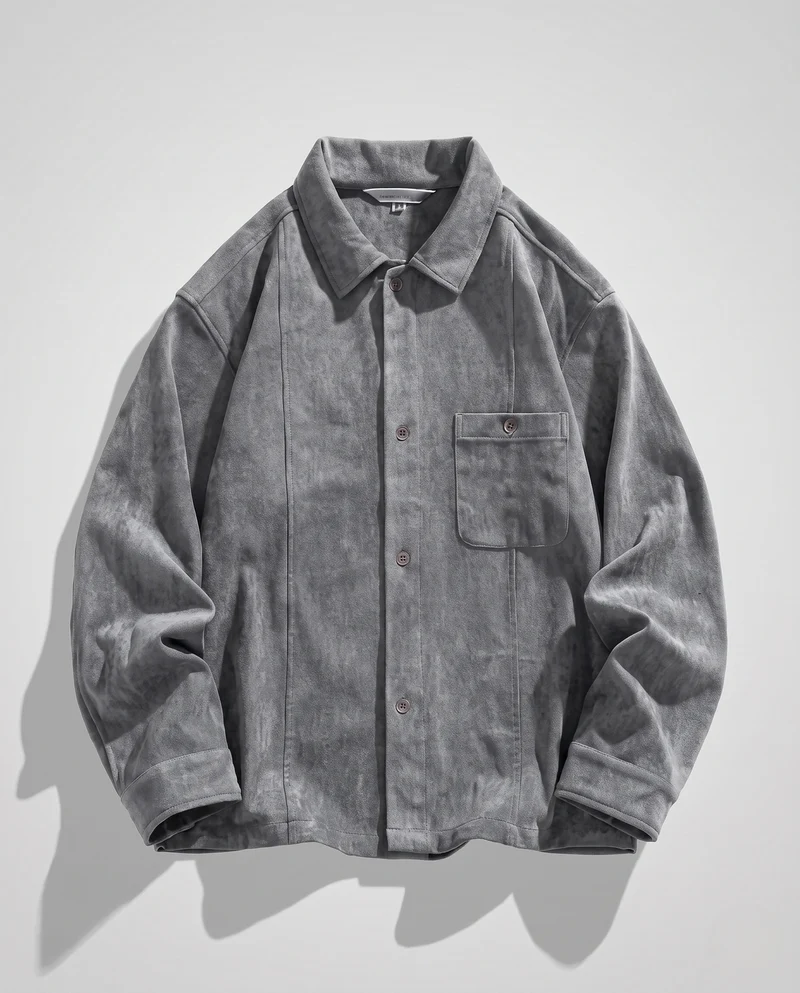 Herren Overshirt‑Jacke aus Cordvelours mit Brusttasche und lockerem Schnitt Nord Taschen