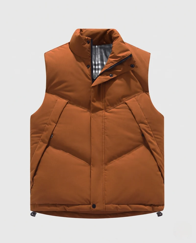 Herren Steppweste mit Thermoisolierung, hohem Stehkragen und verstellbarem Saum Nord Taschen