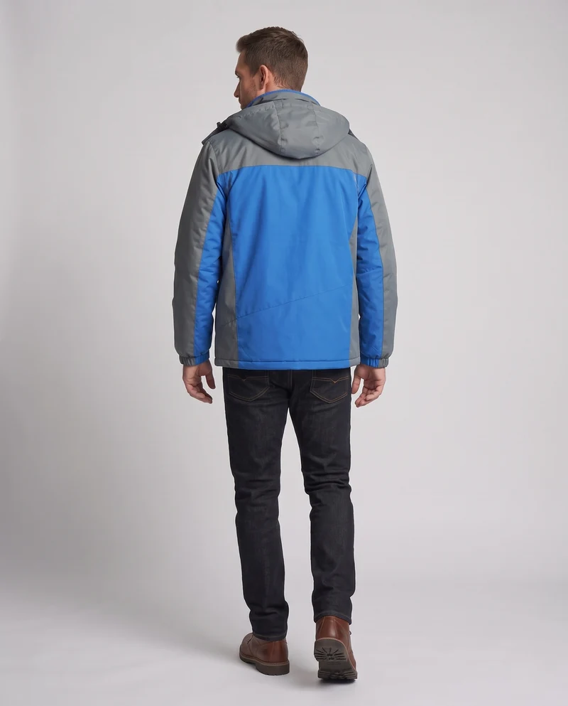Herren wasser- und winddichte gefütterte Outdoor-Skijacke mit abnehmbarer Kapuze und Thermofutter Nord Taschen