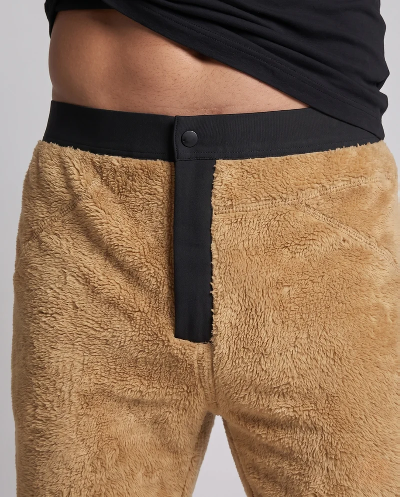 Herren Wasserabweisende Thermohose mit durchgehendem Teddyfleece‑Futter und geradem Schnitt Nord Taschen