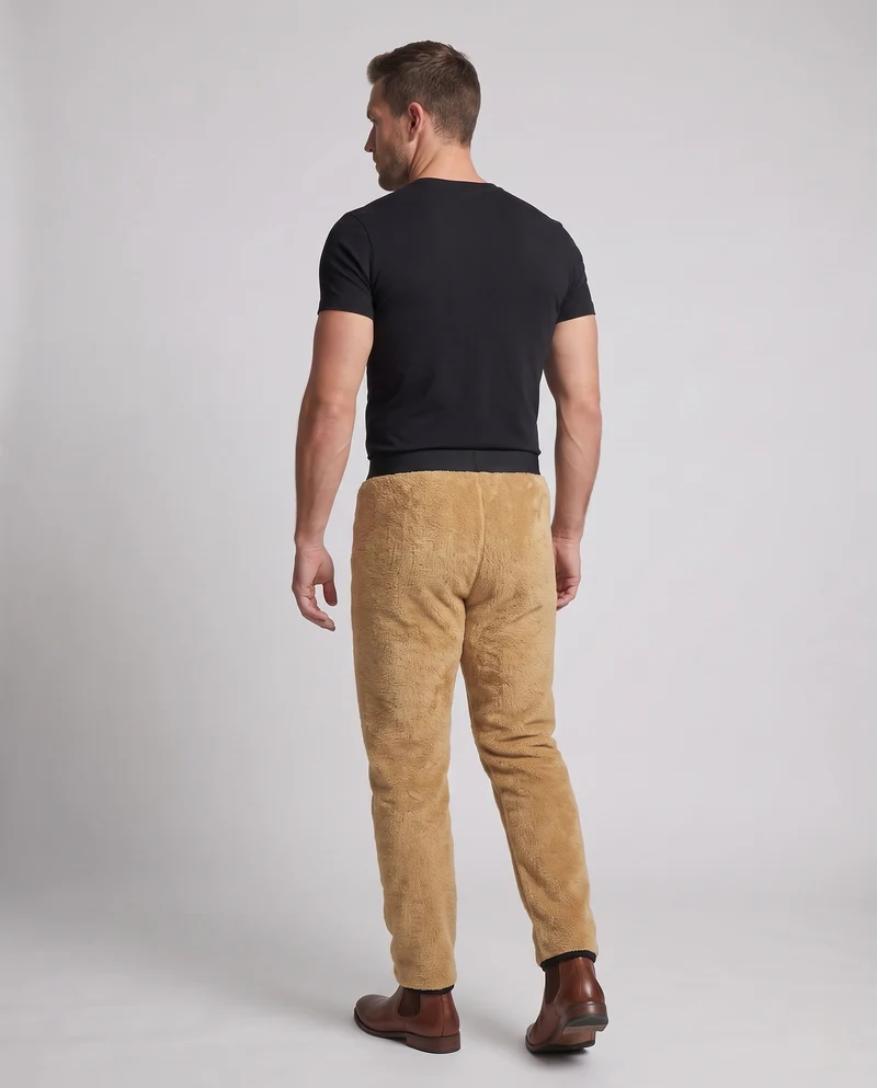 Herren Wasserabweisende Thermohose mit durchgehendem Teddyfleece‑Futter und geradem Schnitt Nord Taschen