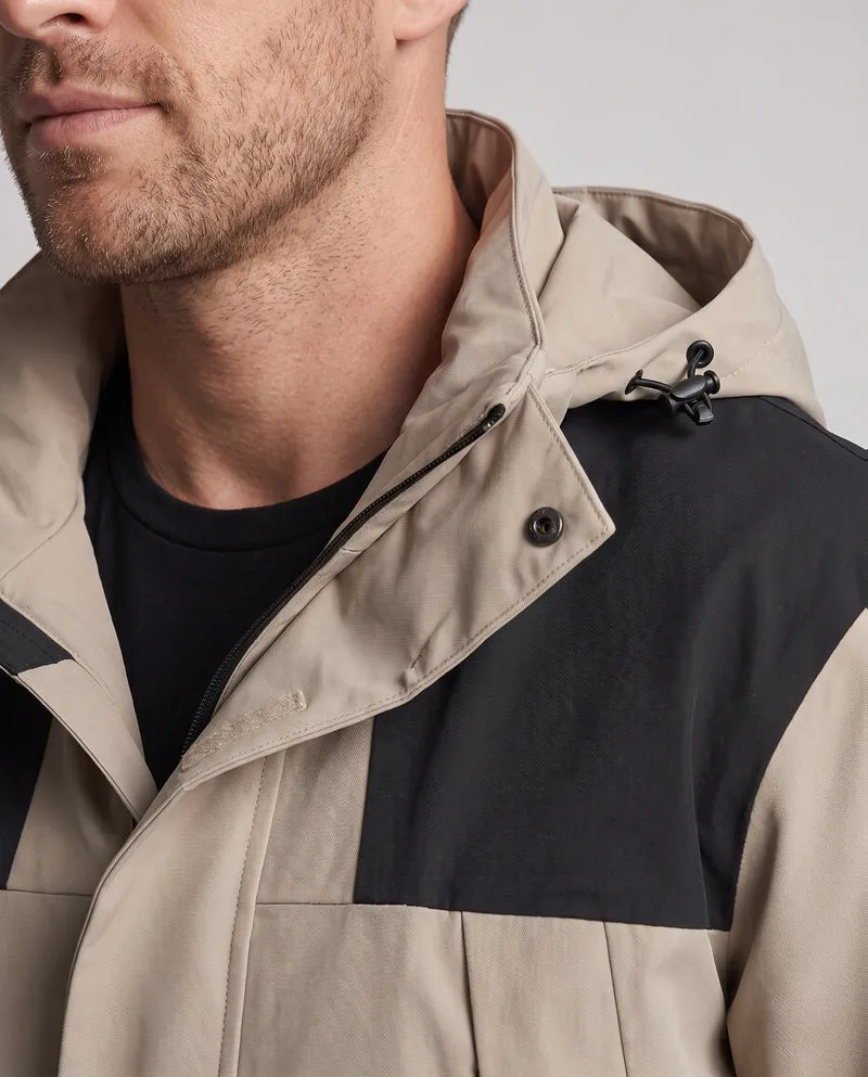 Herren Wasserdichte Ski- und Snowboardjacke mit Kapuze, Mountain-Print und Multifunktionalen Taschen Nord Taschen