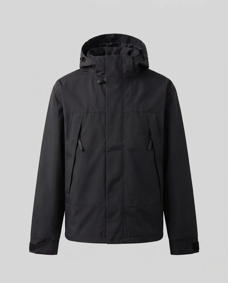 Herren Wasserdichte Ski- und Snowboardjacke mit Kapuze, Mountain-Print und Multifunktionalen Taschen Nord Taschen