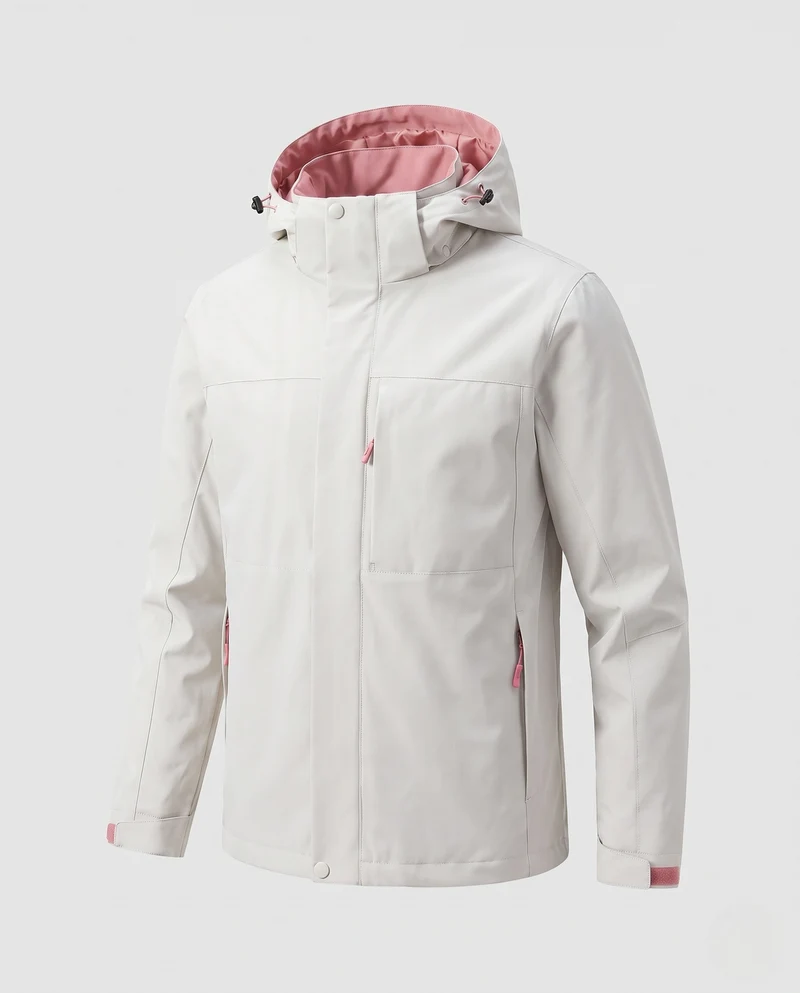 Herren Wasserfeste Softshell-Outdoorjacke mit Kapuze, winddichter Außenlage und verdeckter Reißverschluss Nord Taschen