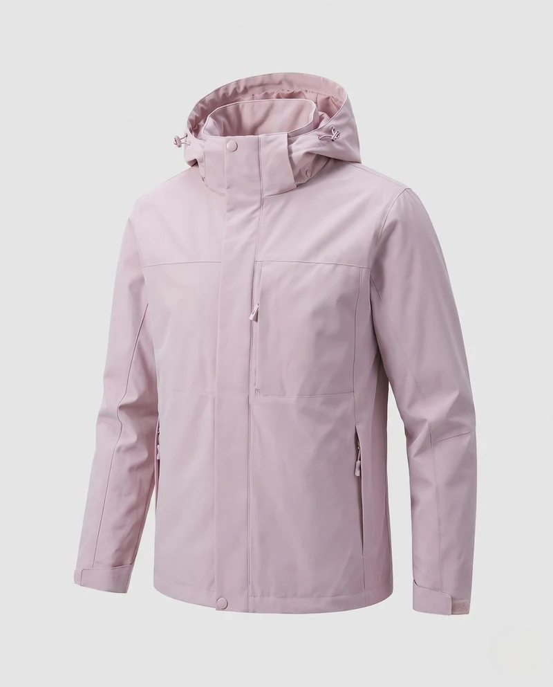 Herren Wasserfeste Softshell-Outdoorjacke mit Kapuze, winddichter Außenlage und verdeckter Reißverschluss Nord Taschen