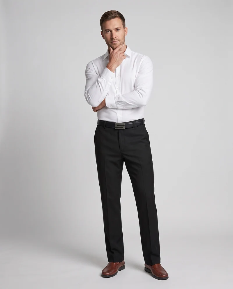 Herren Thermisch gefütterte Twill-Hose mit elastischem Bund und bügelleichter Oberfläche Nord Taschen