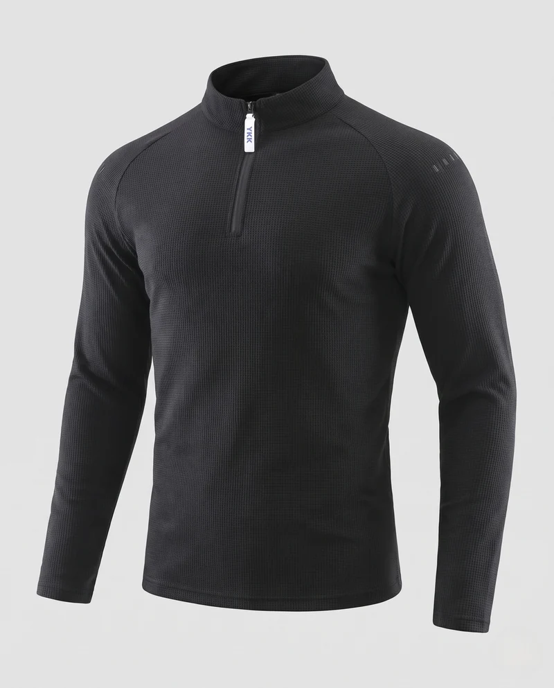 Herren Thermisches Langarm-Halbzip-Funktionsshirt mit wärmender Fleece-Innenlage Nord Taschen