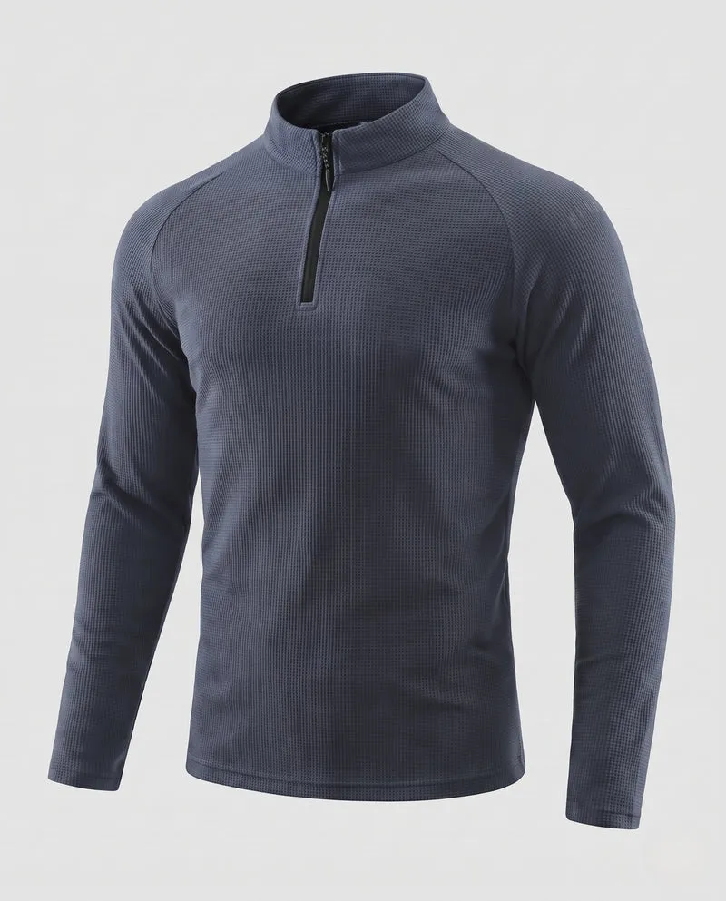 Herren Thermisches Langarm-Halbzip-Funktionsshirt mit wärmender Fleece-Innenlage Nord Taschen