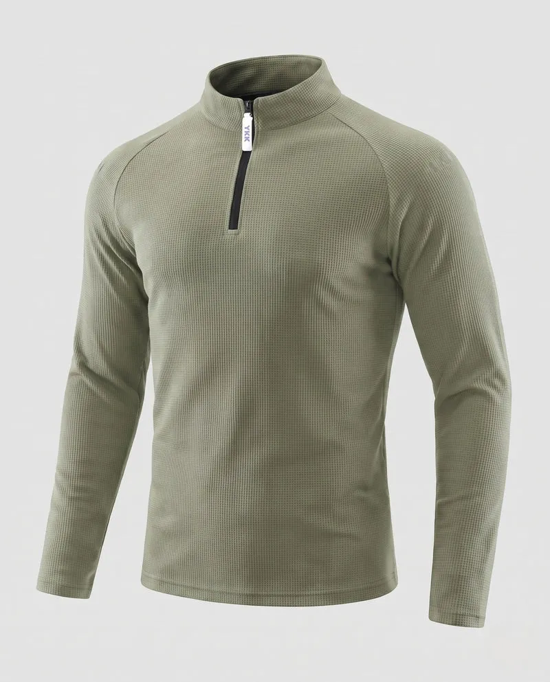 Herren Thermisches Langarm-Halbzip-Funktionsshirt mit wärmender Fleece-Innenlage Nord Taschen