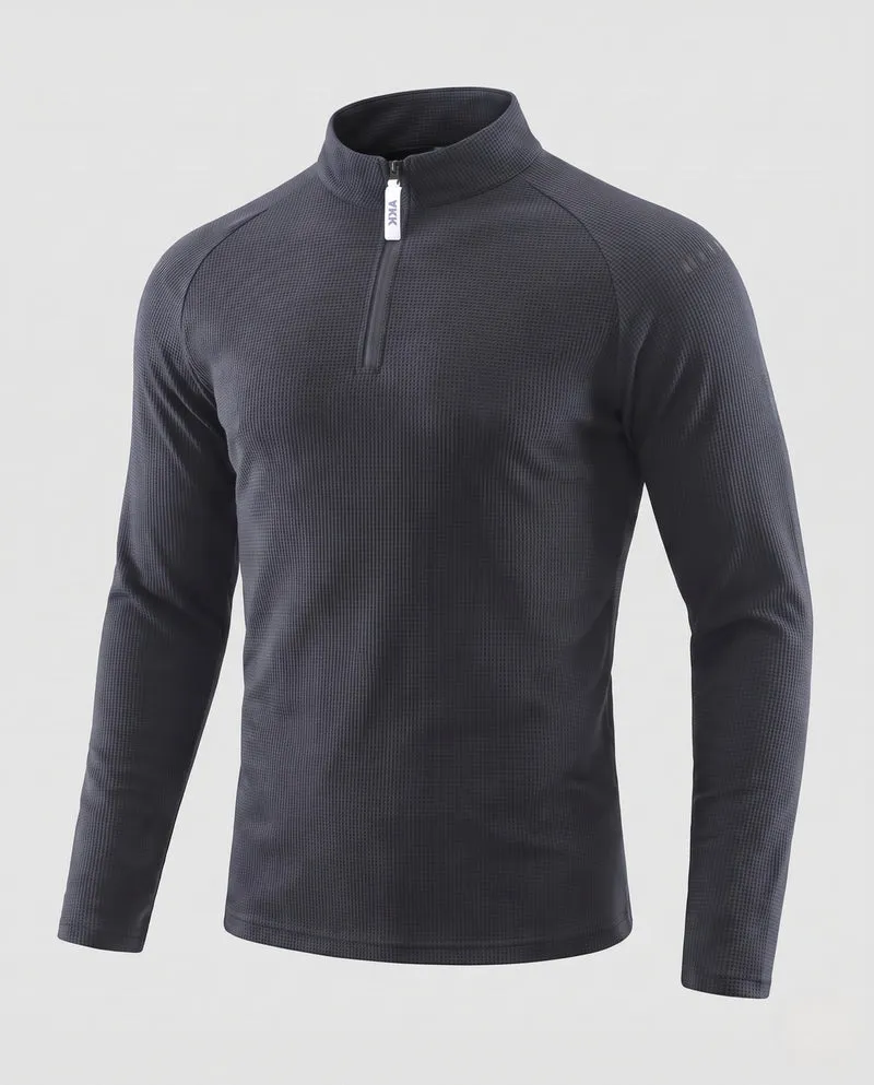 Herren Thermisches Langarm-Halbzip-Funktionsshirt mit wärmender Fleece-Innenlage Nord Taschen