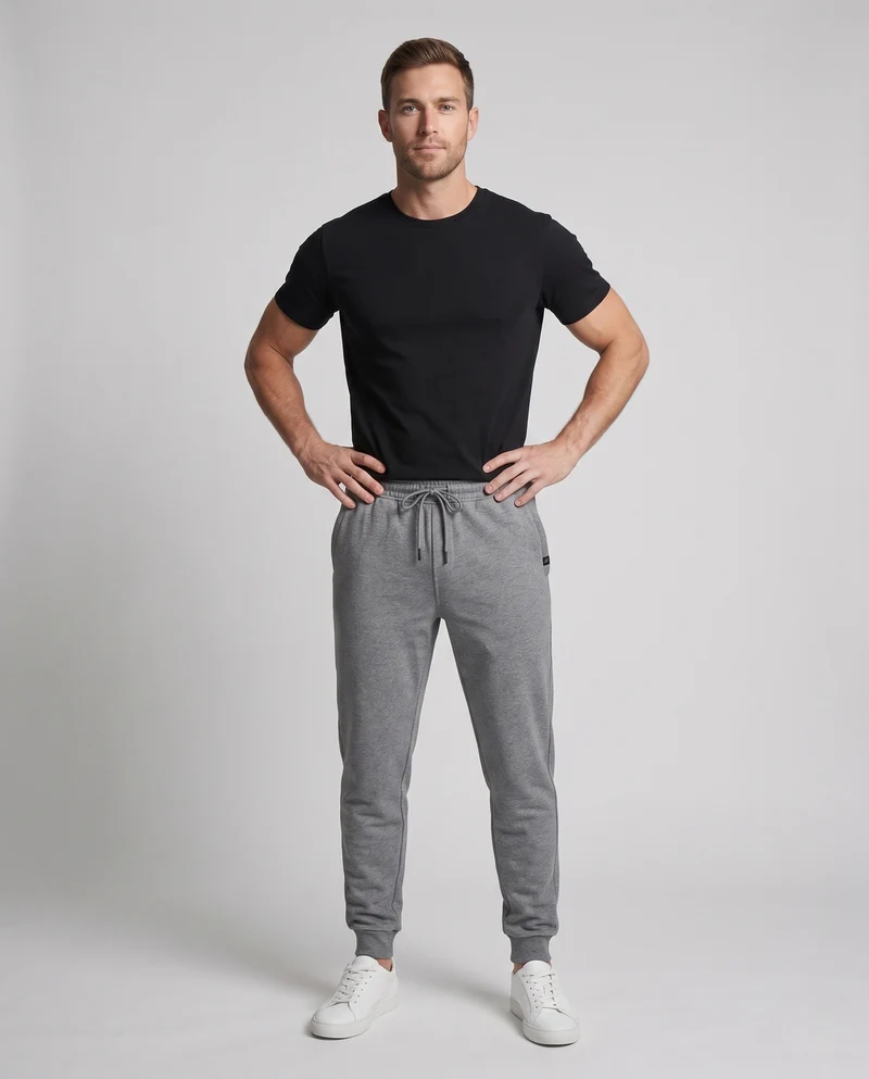 Herren Thermo-Fleece Jogginghose mit elastischem Bund und Bündchen Nord Taschen