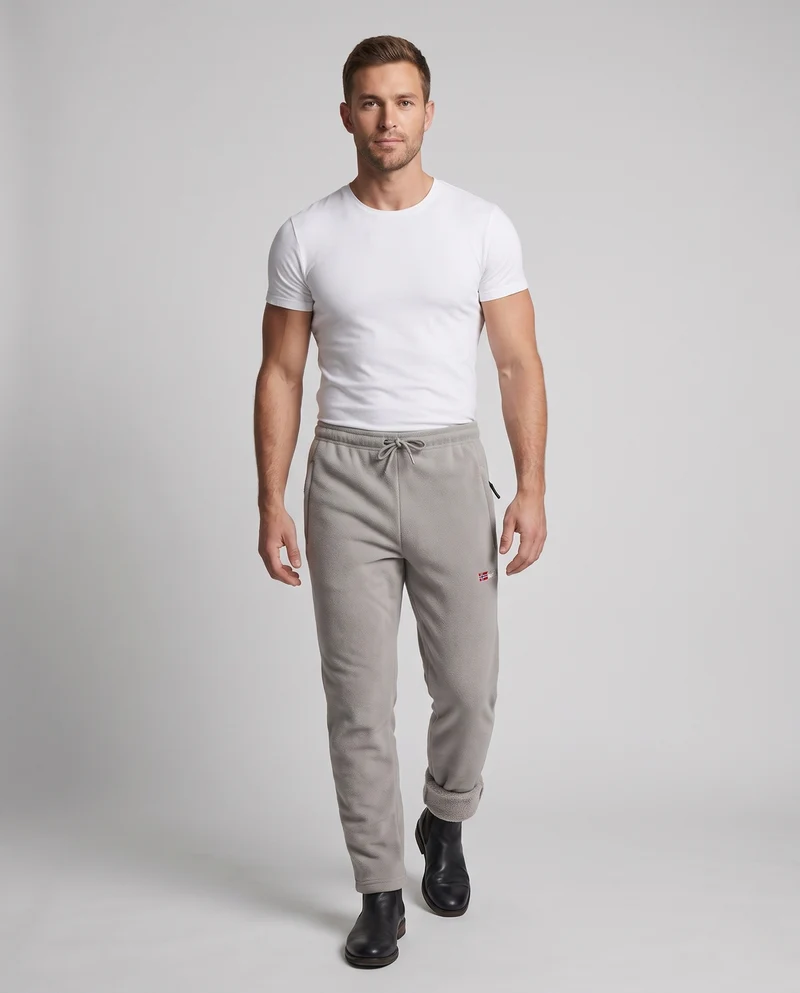 Herren Thermo-Fleece-Jogginghose mit Sherpa-Innenfutter, windabweisender Außenschicht und Reißverschlusstaschen Nord Taschen