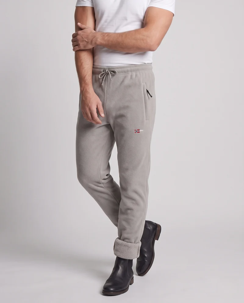 Herren Thermo-Fleece-Jogginghose mit Sherpa-Innenfutter, windabweisender Außenschicht und Reißverschlusstaschen Nord Taschen