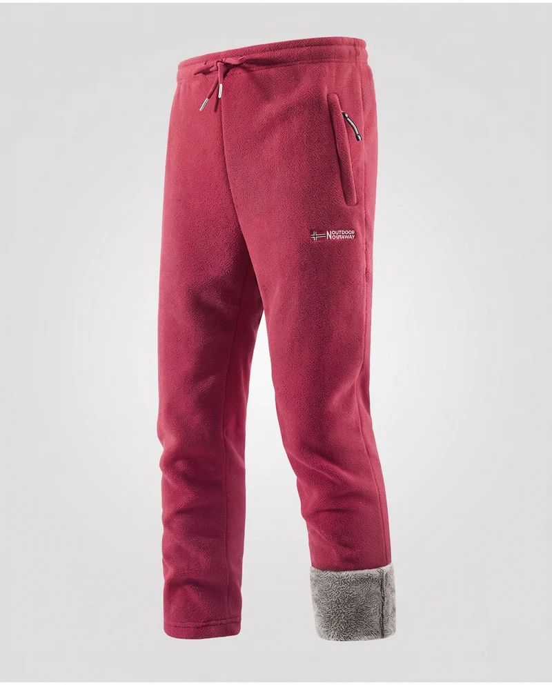 Herren Thermo-Fleece-Jogginghose mit Sherpa-Innenfutter, windabweisender Außenschicht und Reißverschlusstaschen Nord Taschen