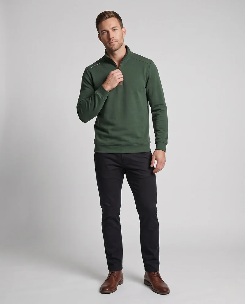 Herren Thermo-Halbzip-Pullover mit Stehkragen und wärmender Fleece-Innenseite Nord Taschen