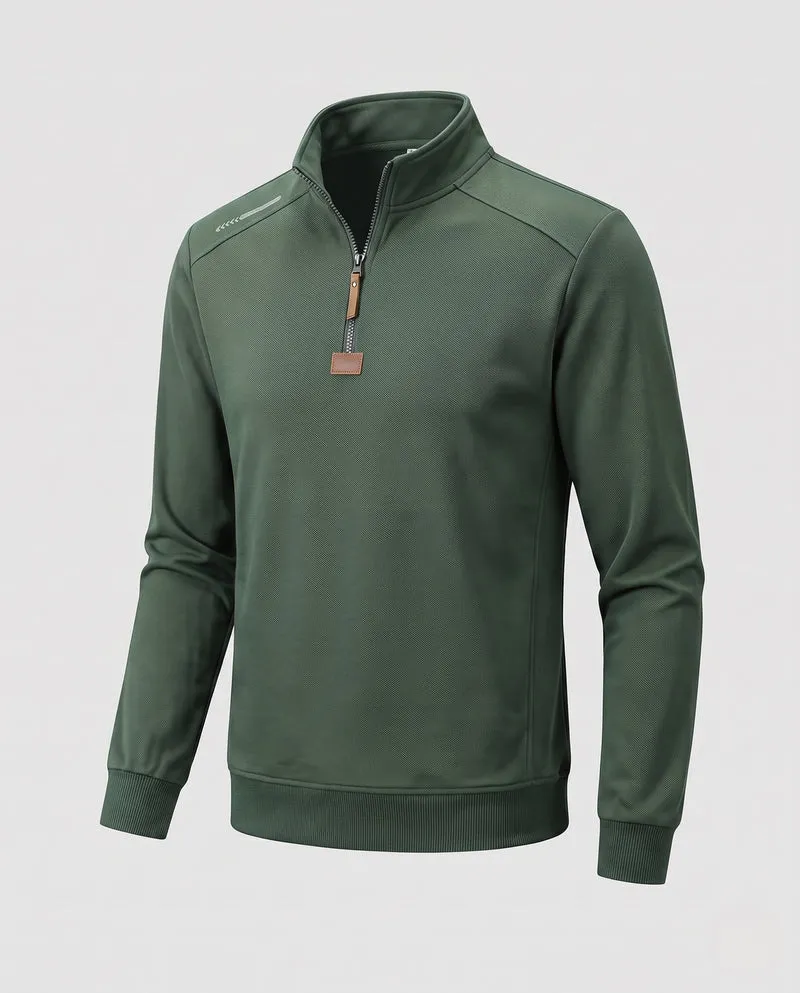 Herren Thermo-Halbzip-Pullover mit Stehkragen und wärmender Fleece-Innenseite Nord Taschen
