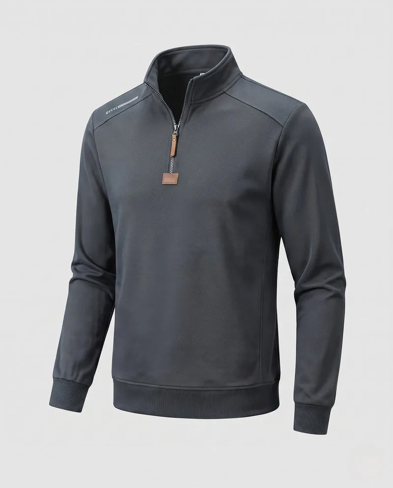 Herren Thermo-Halbzip-Pullover mit Stehkragen und wärmender Fleece-Innenseite Nord Taschen